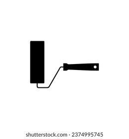 Paint Roller Silhouette, can use for Logo Gram, Pictogram, Apps, Art Illustration, Website or Graphic Design Element. Vector Illustration