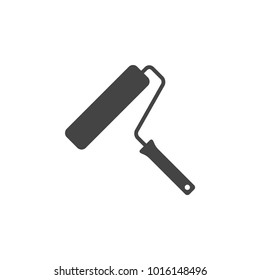 Paint roller silhouette, icon	