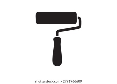 Paint Roller Silhouette Vector Icon