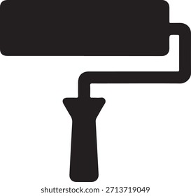 Paint roller Silhouette vector simple painting tool icon for home renovation and  vector design
