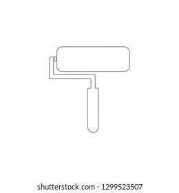 Paint Roller. simple flat vector icon illustration. outline line symbol - editable stroke