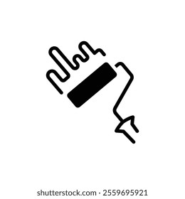 Paint roller solid icon vector design good for web or mobile app