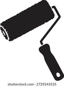 Paint Roller stylised icon on white background