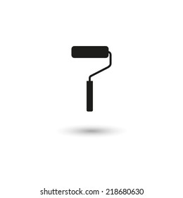paint roller symbol  - vector icon