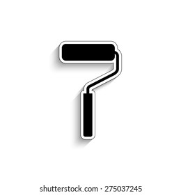 paint roller symbol  - vector icon