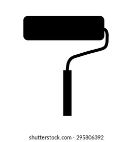 paint roller symbol - vector icon