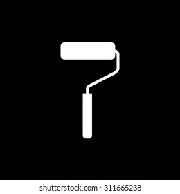 paint roller symbol - vector icon