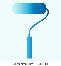 paint roller symbol - vector icon, flat design 