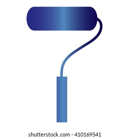 paint roller symbol - vector icon