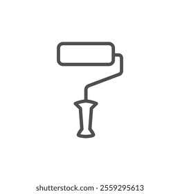 Paint roller thin outline icon vector design good for web or mobile app