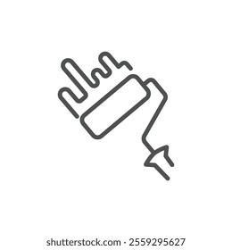 Paint roller thin outline icon vector design good for web or mobile app