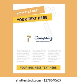 Paint roller  Title Page Design for Company profile ,annual report, presentations, leaflet, Brochure Vector Background