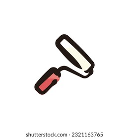 Paint roller - Tool icon (Hand-drawn line, colored version)