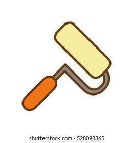 paint roller tool icon image vector illustration design 