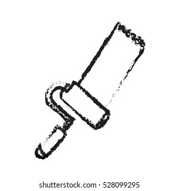 paint roller tool icon image vector illustration design 
