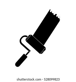 paint roller tool icon image vector illustration design 