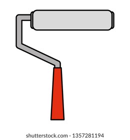 paint roller tool isolated icon
