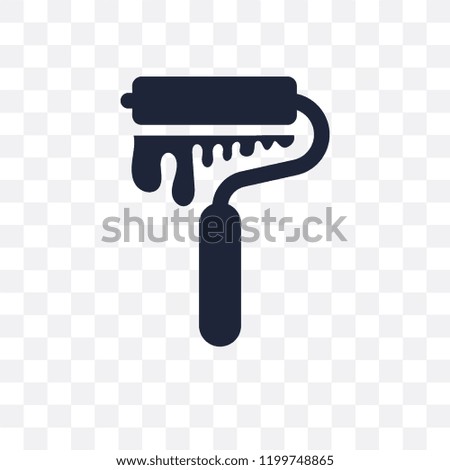 Paint roller transparent icon. Paint roller symbol design from Construction collection. Simple element vector illustration on transparent background.