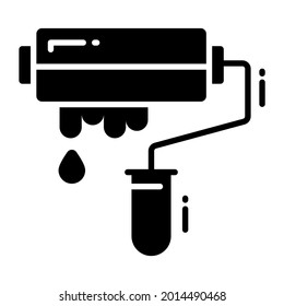 icono de moda de rodillos de pintura, de estilo plano aislado sobre fondo blanco. Símbolo de diseño de sitio web, logotipo, aplicación, interfaz de usuario.