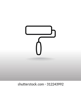 paint roller vector icon
