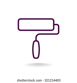 paint roller vector icon