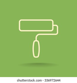 paint roller vector icon