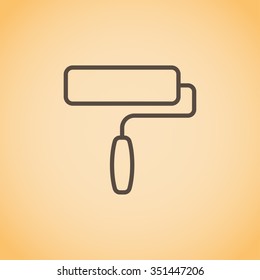 paint roller vector icon