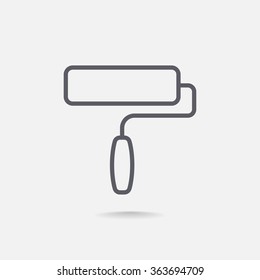 paint roller vector icon