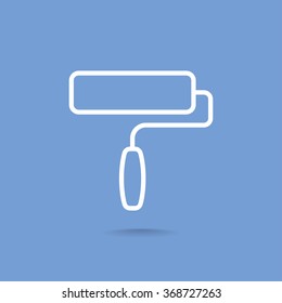 paint roller vector icon