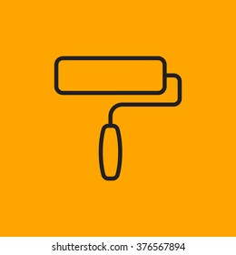 paint roller vector icon