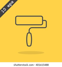 paint roller vector icon