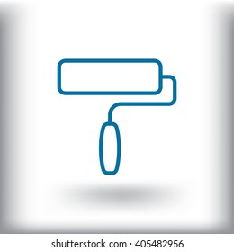 paint roller vector icon
