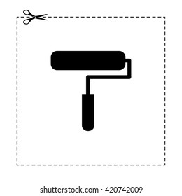 paint roller vector icon