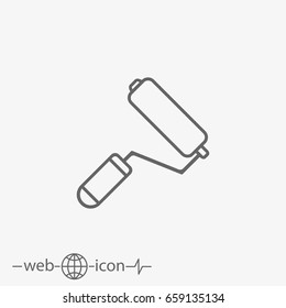 paint roller vector icon