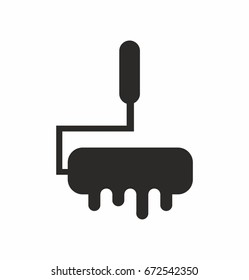 Paint roller vector icon