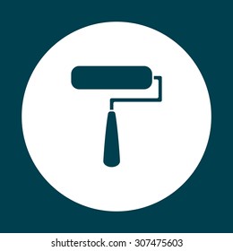 Paint Roller. Vector icon. Flat design style