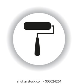 Paint Roller. Vector icon. Flat design style