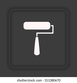 Paint Roller. Vector icon. Flat design style