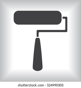 Paint Roller. Vector icon. Flat design style