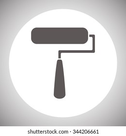 Paint Roller. Vector icon. Flat design style