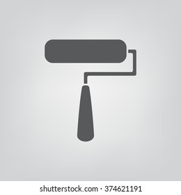 Paint Roller. Vector icon. Flat design style