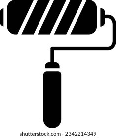 Paint Roller Vector Icon Glyph Style