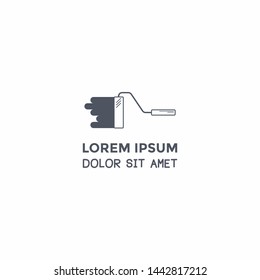 paint roller vector icon illustration