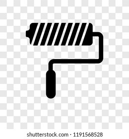 Paint Roller vector icon isolated on transparent background, Paint Roller transparency logo concept