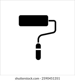 paint roller vector icon line template