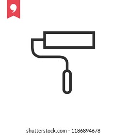 Paint roller vector icon, repair symbol