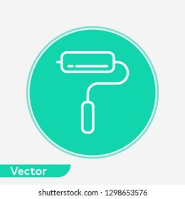 Paint roller vector icon sign symbol
