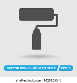 Paint roller vector icon, simple sign for web site and mobile app.