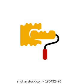 Paint roller vector illustration