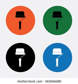 Paint roller. Vector illustration.